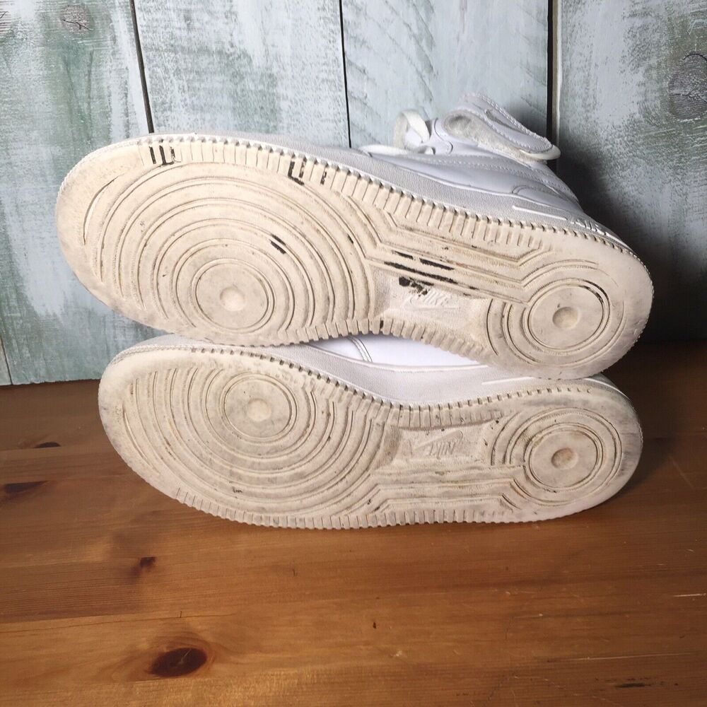 Nike Air Force 1 Mid Triple White MEN Size 9 Sneaker CW2289-111 Basketball - Picture 8 of 11